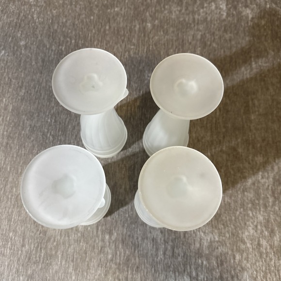 Tiara White Frosted Horn Tankards Set 4 Vintage Pilsner Indiana Glass Goblet Mug - Picture 5 of 5